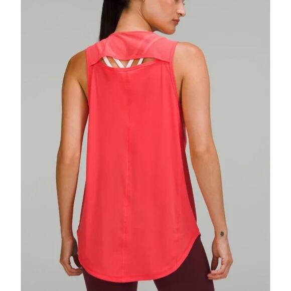 Lululemon Tops - Lululemon Sculpt Tank‎ Top in Carnation Red Sleeveless Workout Shirt Women's 6